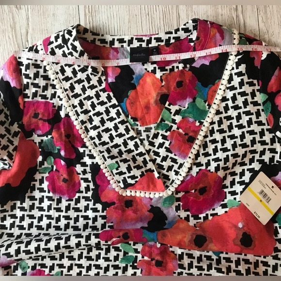 NWT Rafaela Linen Tunic 3/4 Sleeve Top Shirt Size M - Picture 9 of 14